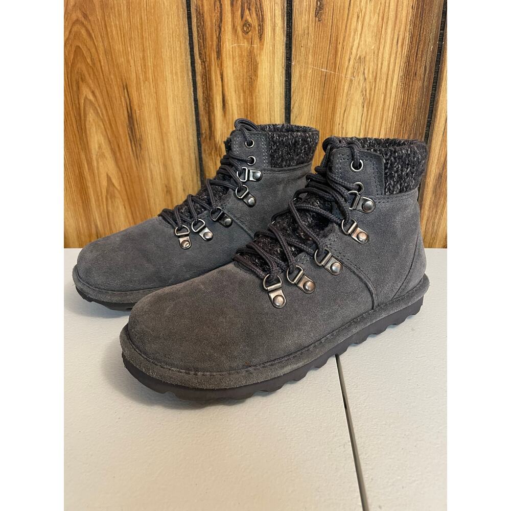 Bearpaw women’s‎ winter hiking boots size 7 gray leather suede